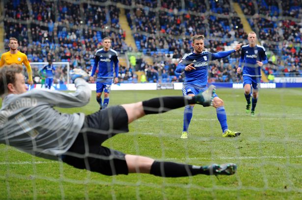 For what would be the first time in absolutely ages, a Cardiff City player may have done enough to merit being named as a candidate for the Championship's Player of the Month award - Anthony Pilkington smashes in his second penalty to complete a great February for the converted striker.*