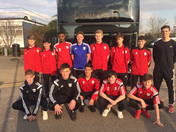 The very young Under 18s squad which drew 2-2 at QPR on Tuesday.*