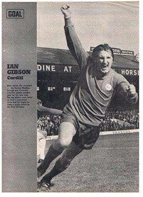 This is a picture of Ian Gibson after scoring his first goal for City. it put us on the way to a 2-0 win over Bolton at Burnden Park on 12 September 1970 - I can still remember my feeling of surprise and delight when I came across it the 4-4-2 of the early seventies - Goal.