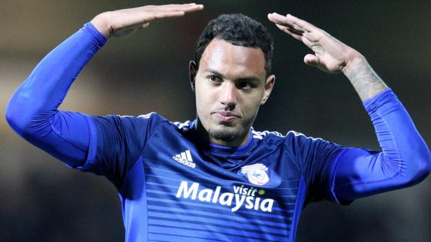 Kenneth Zohore, now a "proper" Cardiff City player, but will he sink without trace or swim like a fish at his new club?