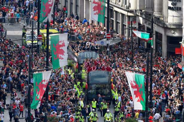 I've never seen the like of it before - the scene on Friday as the Welsh team and staff were welcomed home two days after they'd played in a European Championship Semi Final - okay, Portugal deserved their win in the end, but I still say there was nothing at all in the game until the first goal was scored and, if we could have got it, I believe it would have been us in the Final last night.*